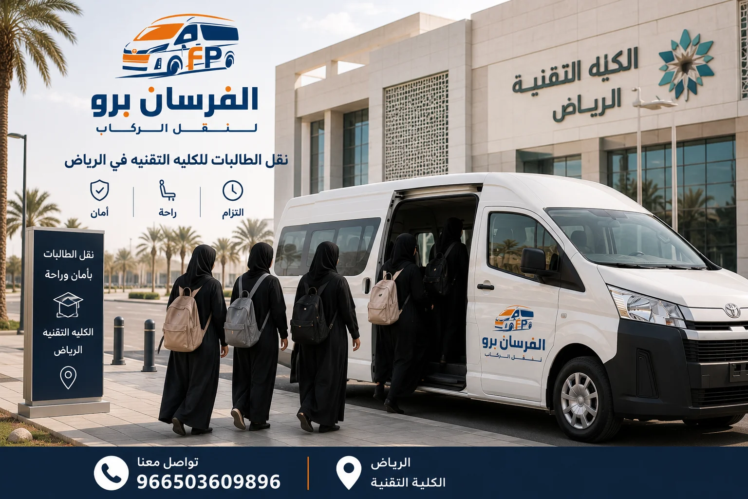 خدمة نقل طالبات الكليات في الرياض
